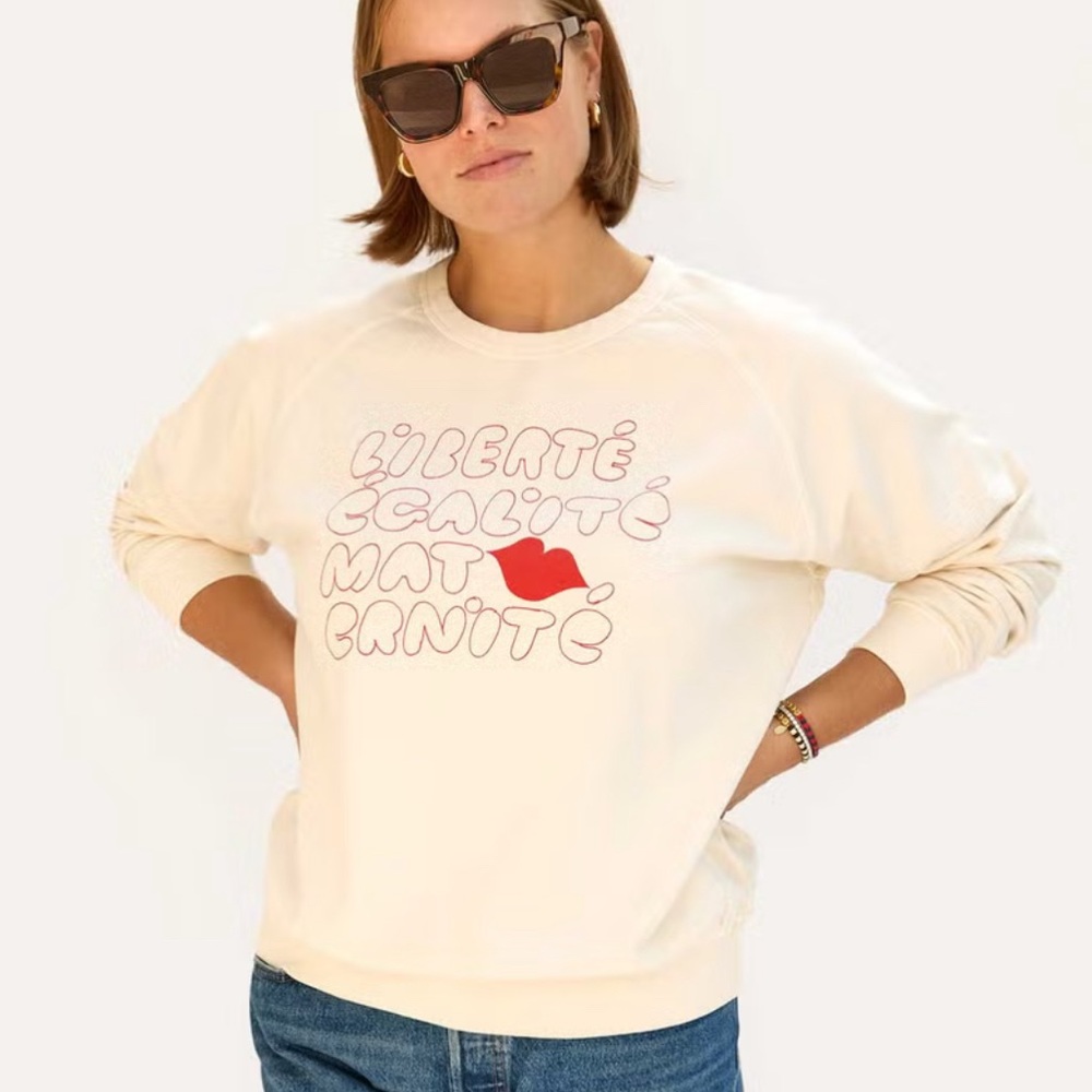 Clare V Liberté Égalité Maternité Sweatshirt